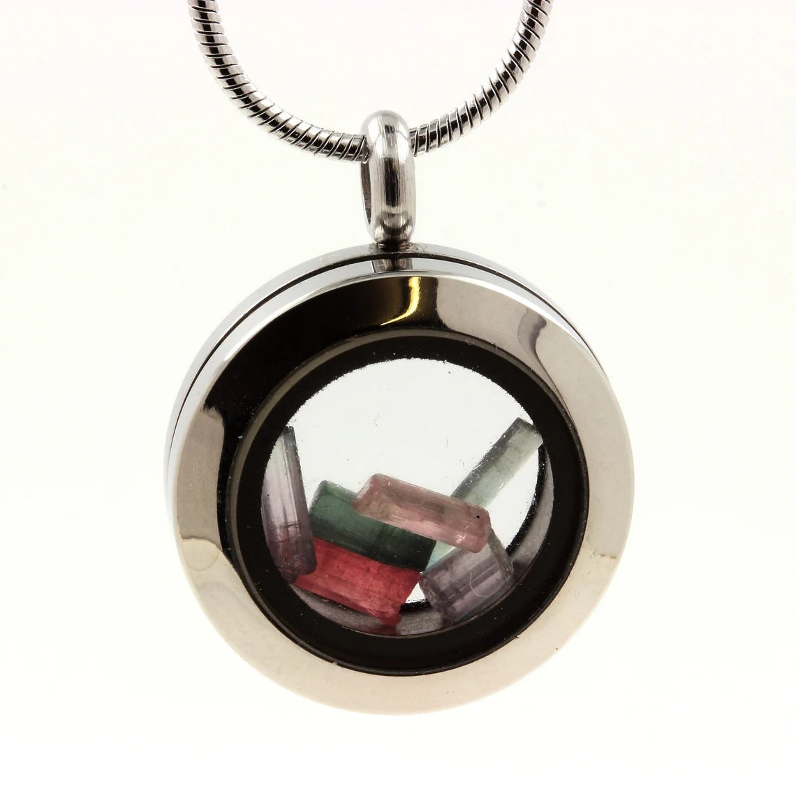 Collier Tourmaline multicolore modèle Médaillon