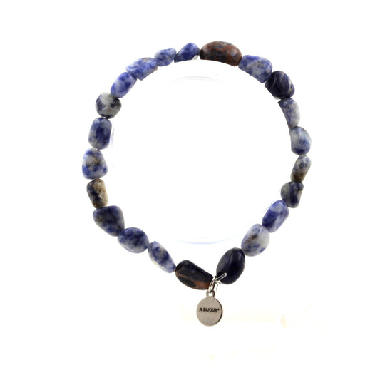 Perles Jaspe bleu d'Afrique du Sud. Bracelet en Perles naturelles