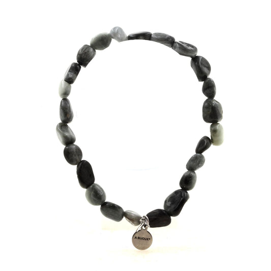 Perles Oeil de faucon d'Afrique du Sud 8 mm. Bracelet en Perles naturelles