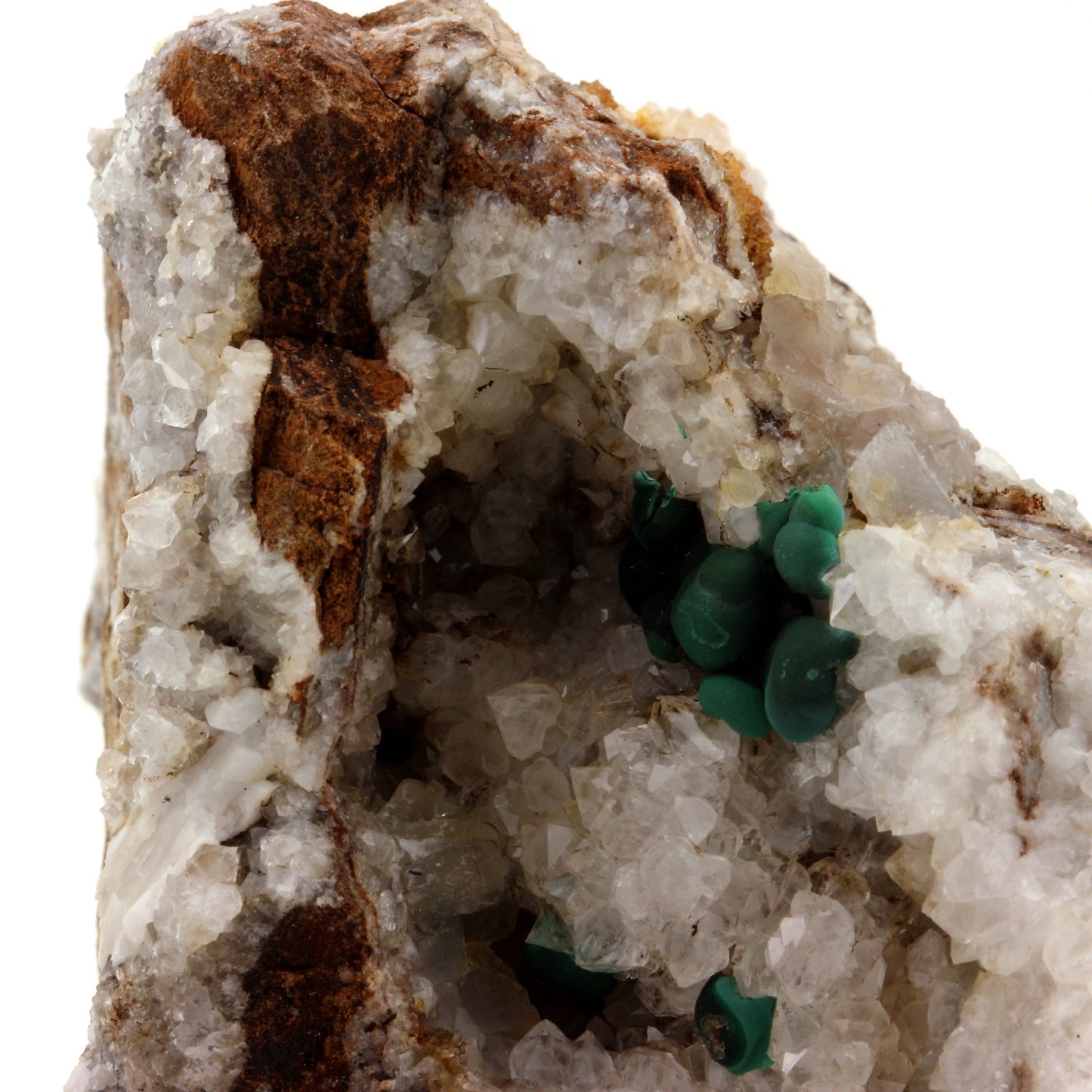 Malachite + Quartz. 1405.1 carats. Massif de l'Arize, Séronais, Ariège, France