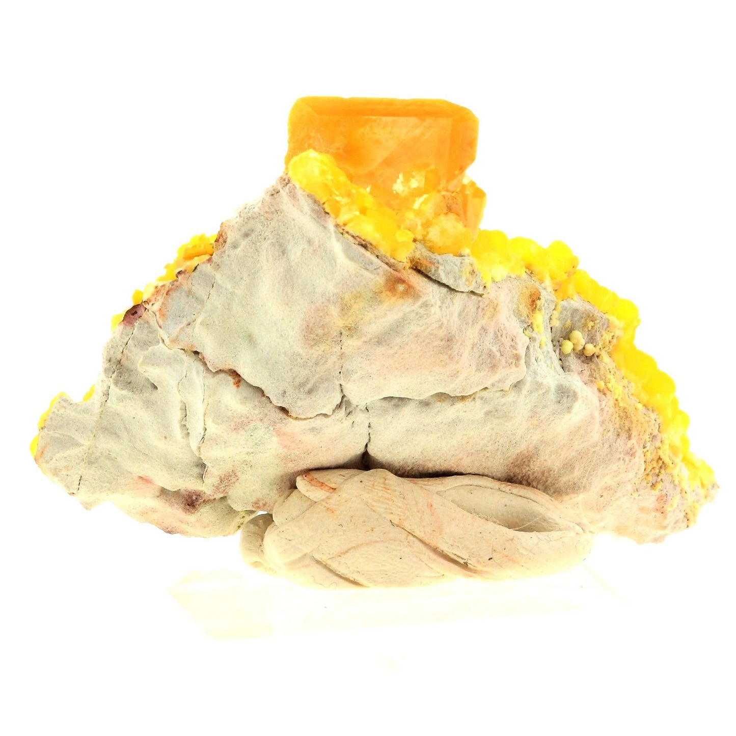 Wulfenite + Mimetite. 395.5 carats. La Morita Mine, Chihuahua, Mexique