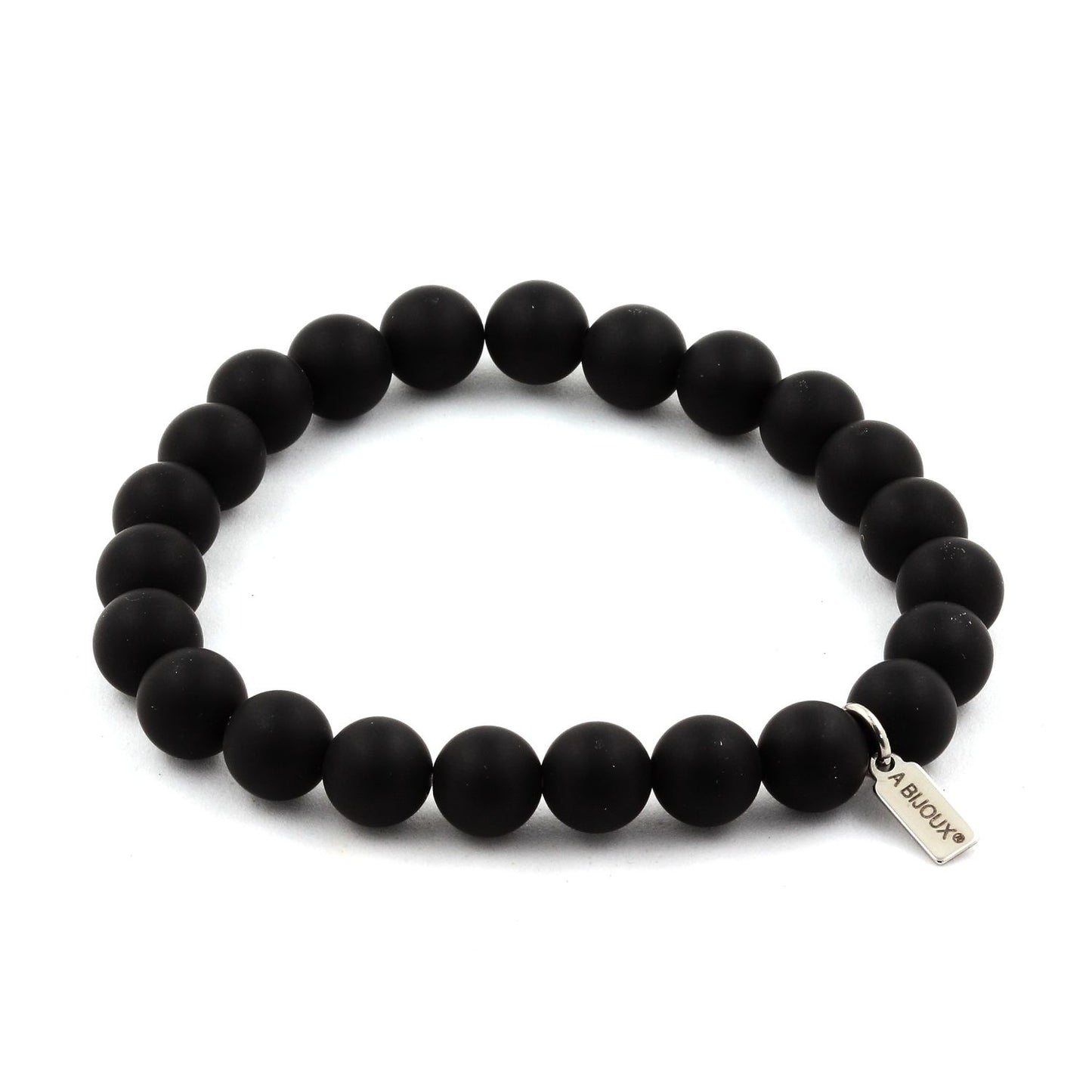 Onyx noir mat. Bracelet en Perles naturelles