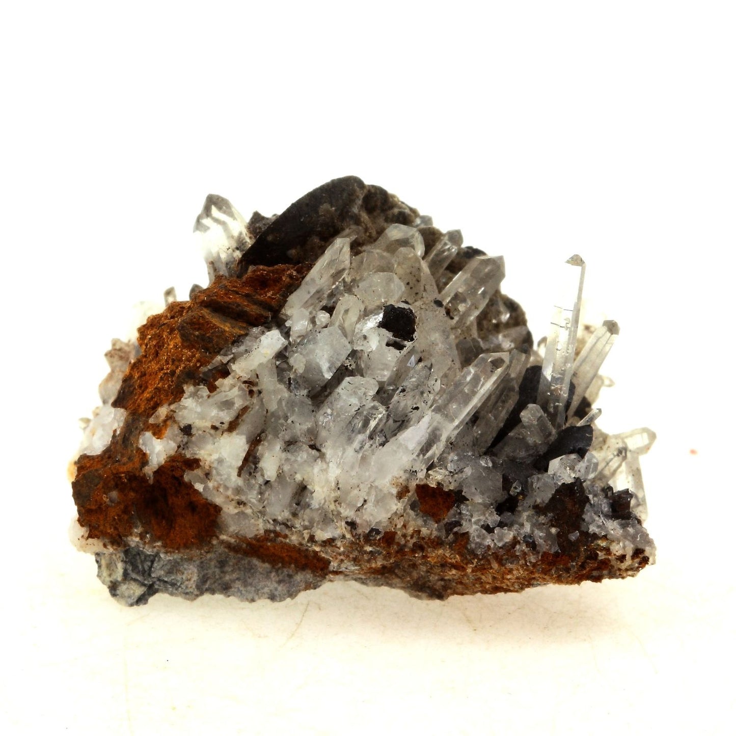 Quartz + Siderite + Hematite. 105.0 carats. Mine de Chachatier, Isère, France