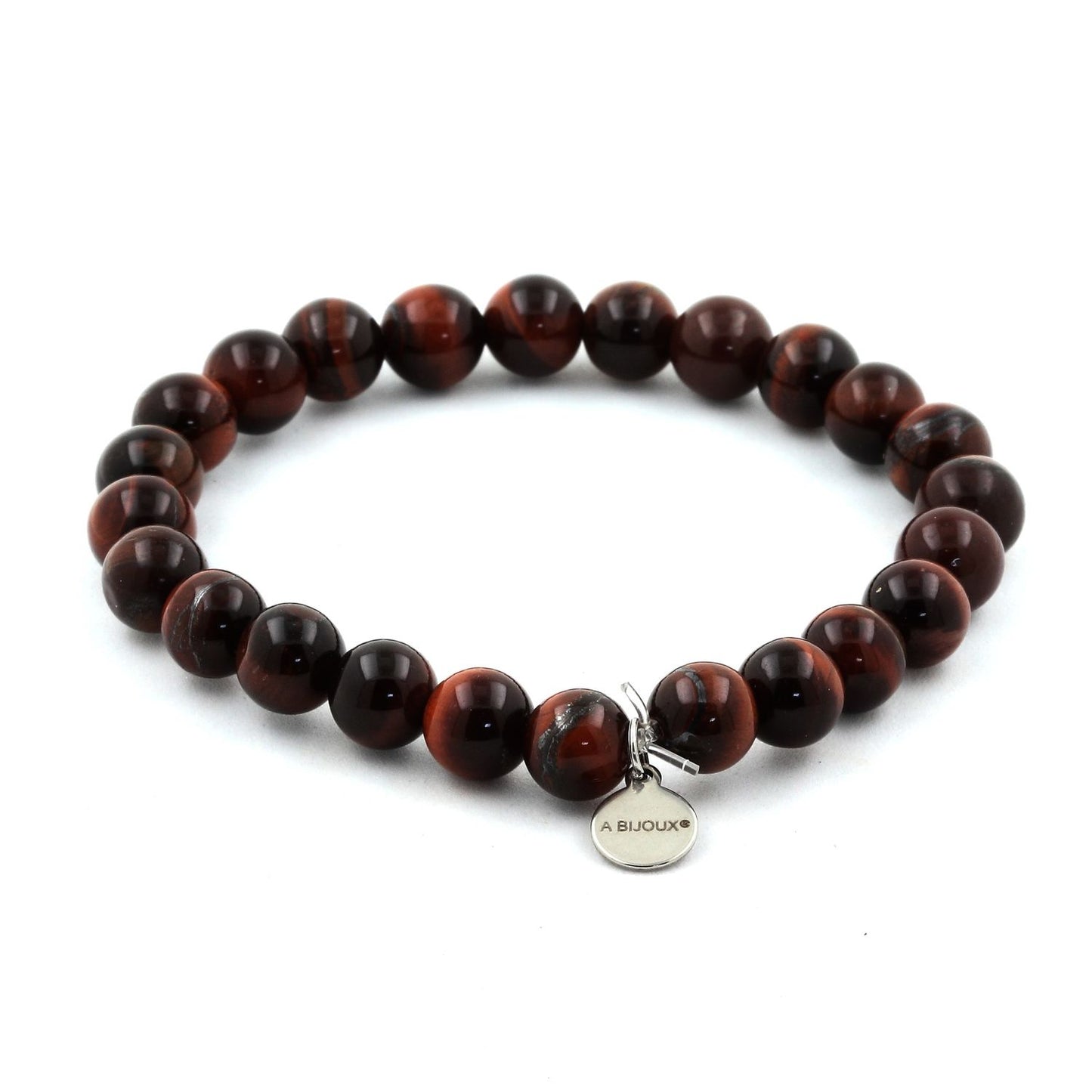 Oeil de Tigre rouge. Bracelet en Perles naturelles