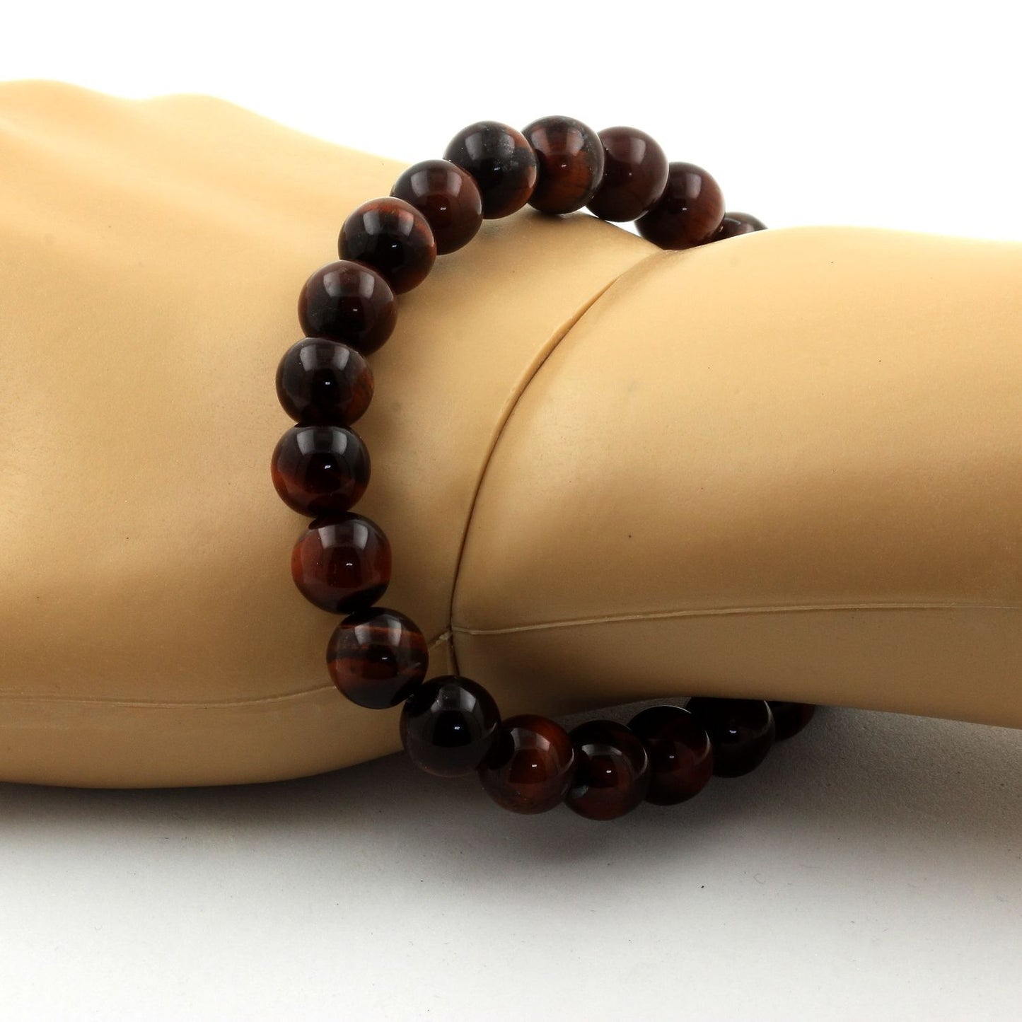 Oeil de Tigre rouge. Bracelet en Perles naturelles