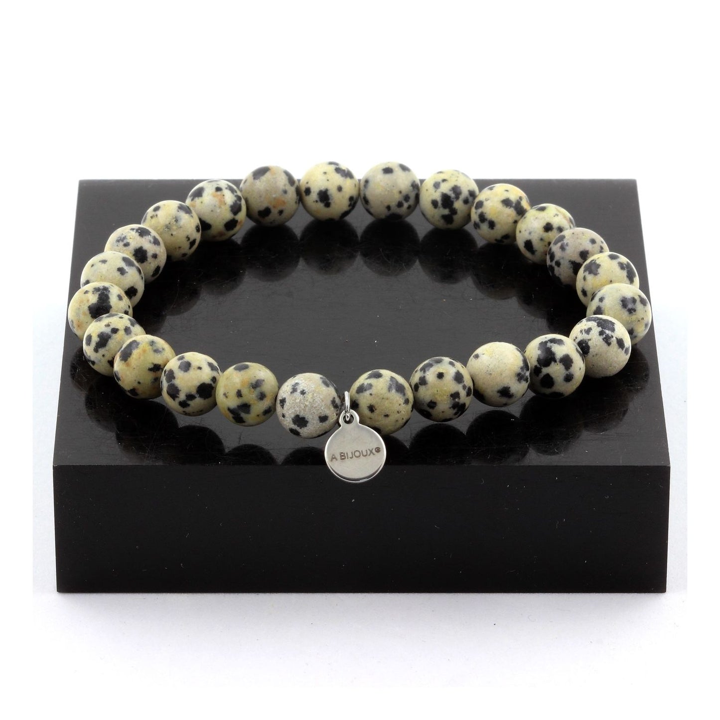 Jaspe Dalmatien. Bracelet en Perles naturelles