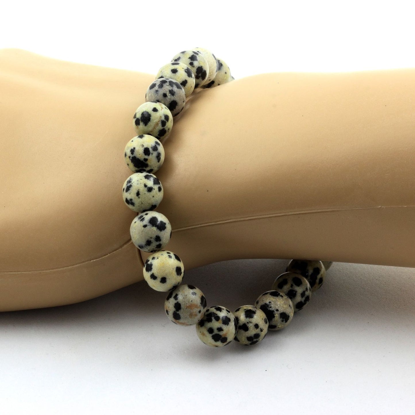 Jaspe Dalmatien. Bracelet en Perles naturelles