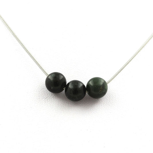 Collier 3 perles Séraphinite 8 mm