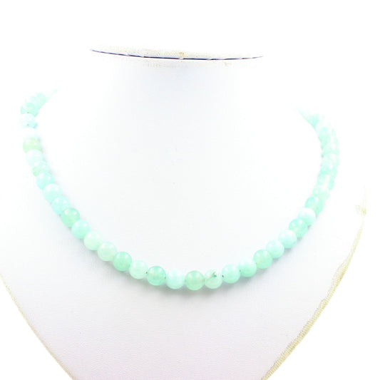 Collier perles Angélite 8 mm