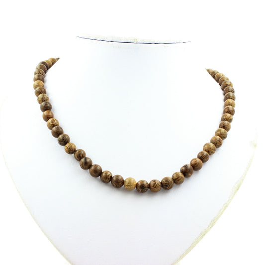 Collier perles bois 8 mm