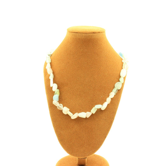 Collier perles Béryl Morganite du Brésil