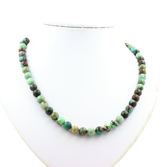 Collier perles Chrysocolle de Namibie Qualité 7A 8 mm
