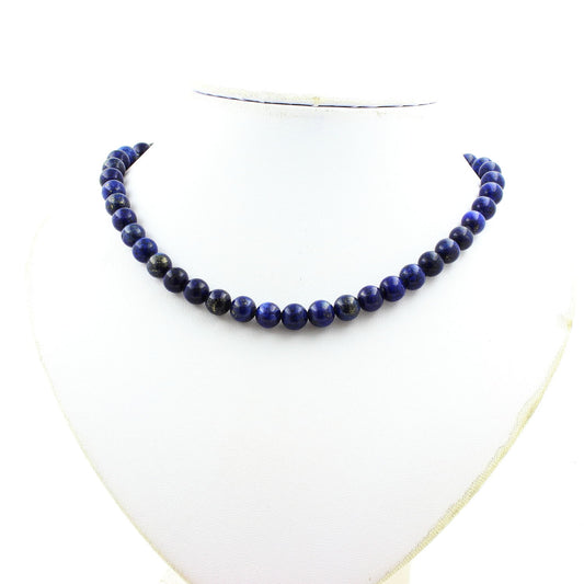 Collier perles Lapis Lazuli 8 mm