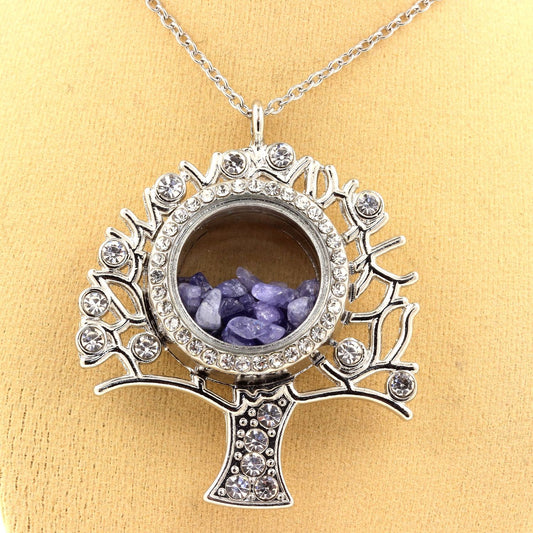 Collier Tanzanite brut modèle arbre