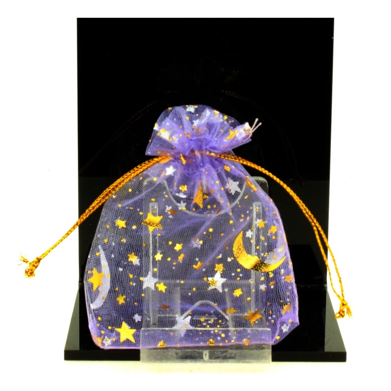 Organza Gift Bags. Lavender Color Star Moon Pattern. 10/20/50/100 PCS. Organza Jewelry Pouches. Wedding Party Gift.