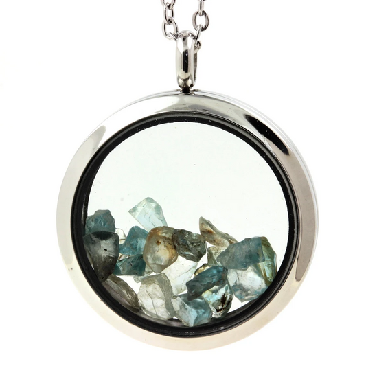 Collier Zircon brut Modèle Médaillon