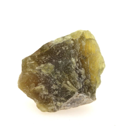 Calcite + Epidote. 20.0 carats. Marmora, Ontario, Canada