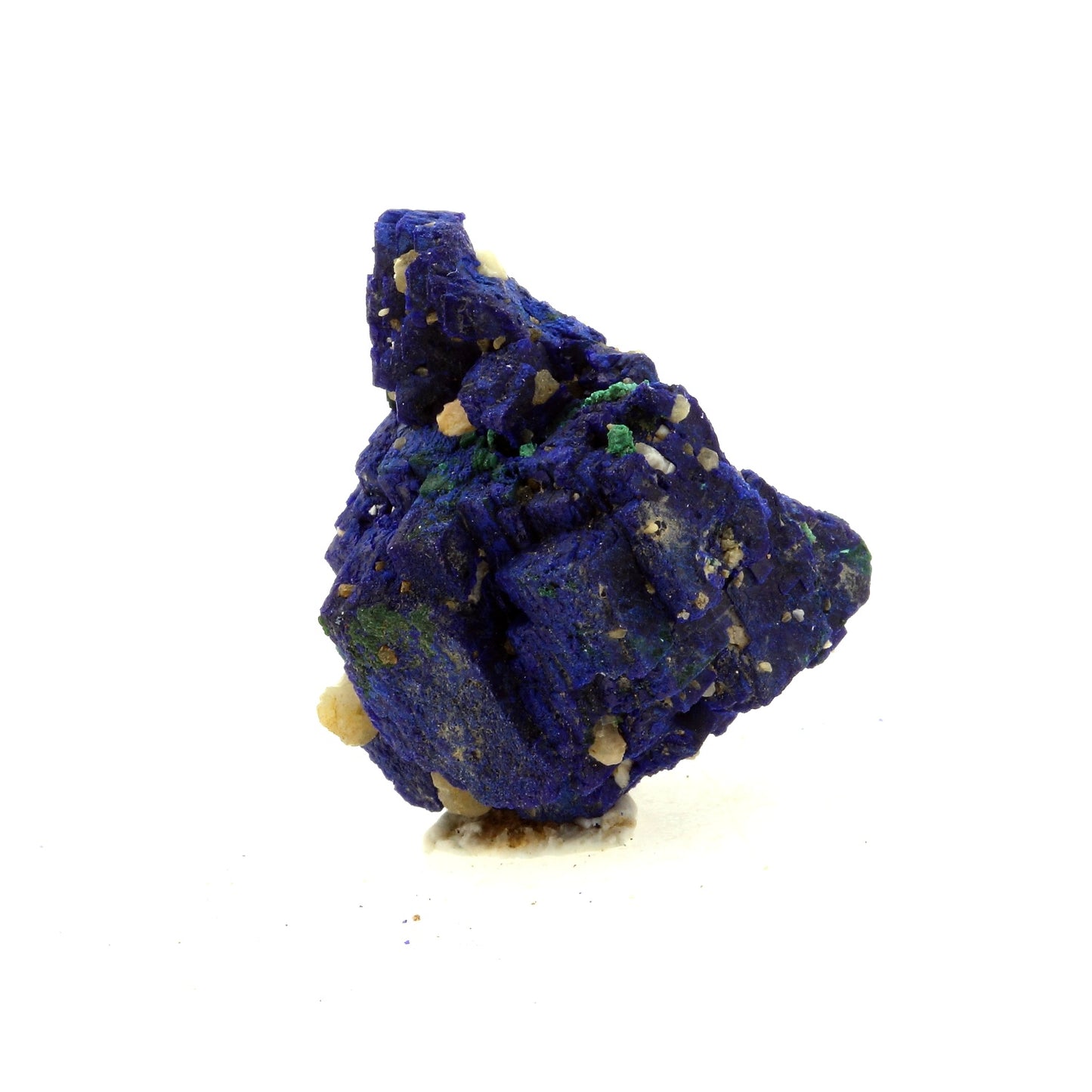Chessylite (Azurite). 30.2 carats. Chessy-les-Mines, Rhône, France