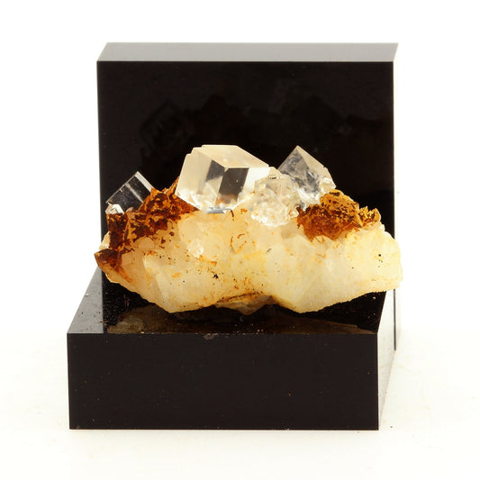 Fluorite + Quartz. 45.4 carats. Langeac, Haute-Loire, France