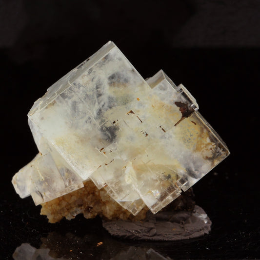 Fluorite + Quartz. 42.5 carats. Langeac, Haute-Loire, France