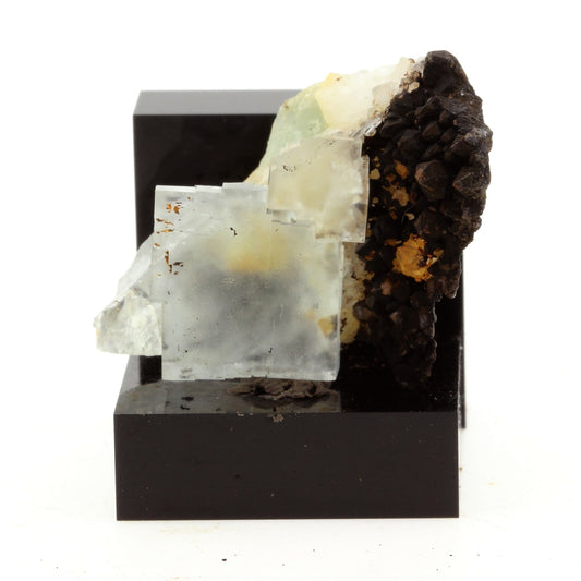 Fluorite + Quartz. 77.7 carats. Langeac, Haute-Loire, France