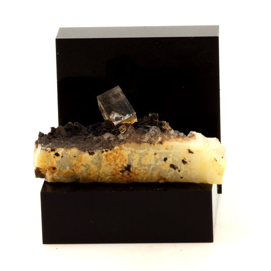 Fluorite + Quartz. 42.8 carats. Langeac, Haute-Loire, France