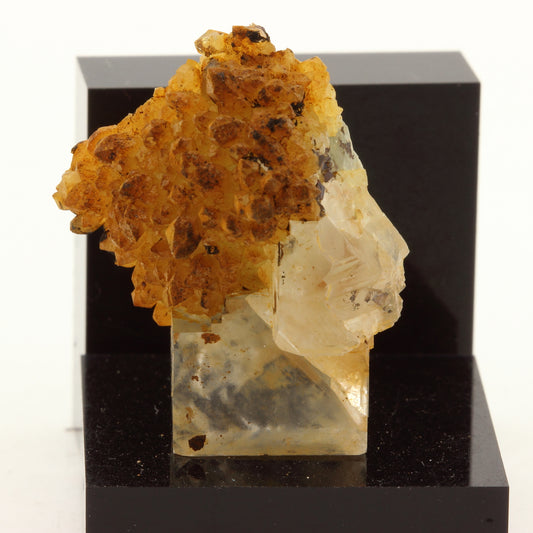 Fluorite + Quartz. 55.6 carats. Langeac, Haute-Loire, France