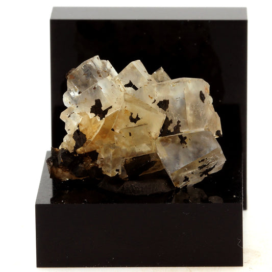 Fluorite + Quartz. 34.4 carats. Langeac, Haute-Loire, France