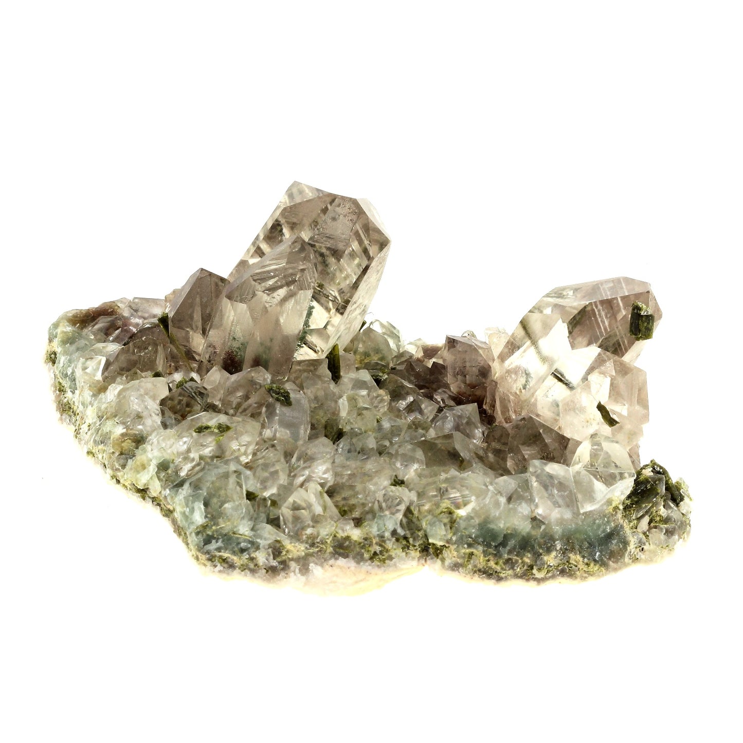 Quartz + Epidote. 1060.0 carats. Caetité, Bahia, Brésil