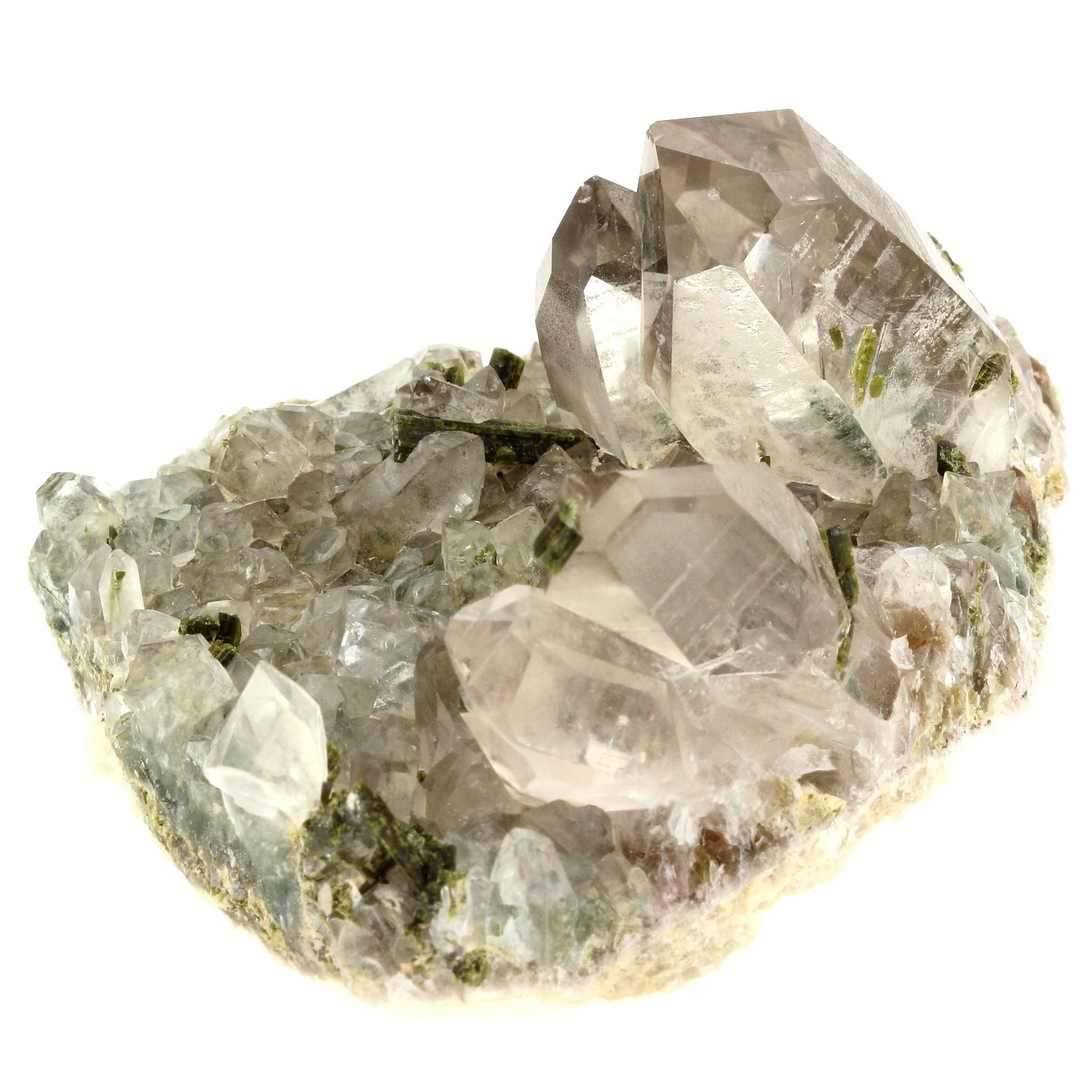 Quartz + Epidote. 1060.0 carats. Caetité, Bahia, Brésil