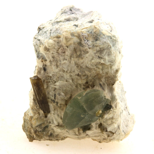 Prehnite + Epidote. 61.3 carats. La Combe de la Selle, Bourg d'Oisans, France