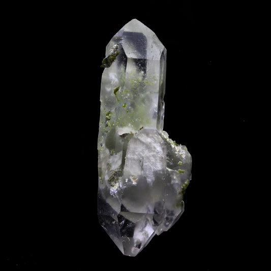 Quartz, Epidote, Byssolite. 34.0 carats. Chamrousse, Belledonne, Isère, France