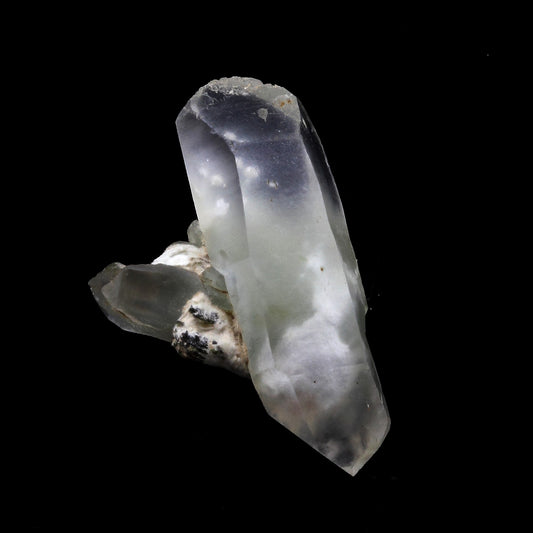 Quartz, Epidote, Byssolite. 19.0 carats. Chamrousse, Belledonne, Isère, France