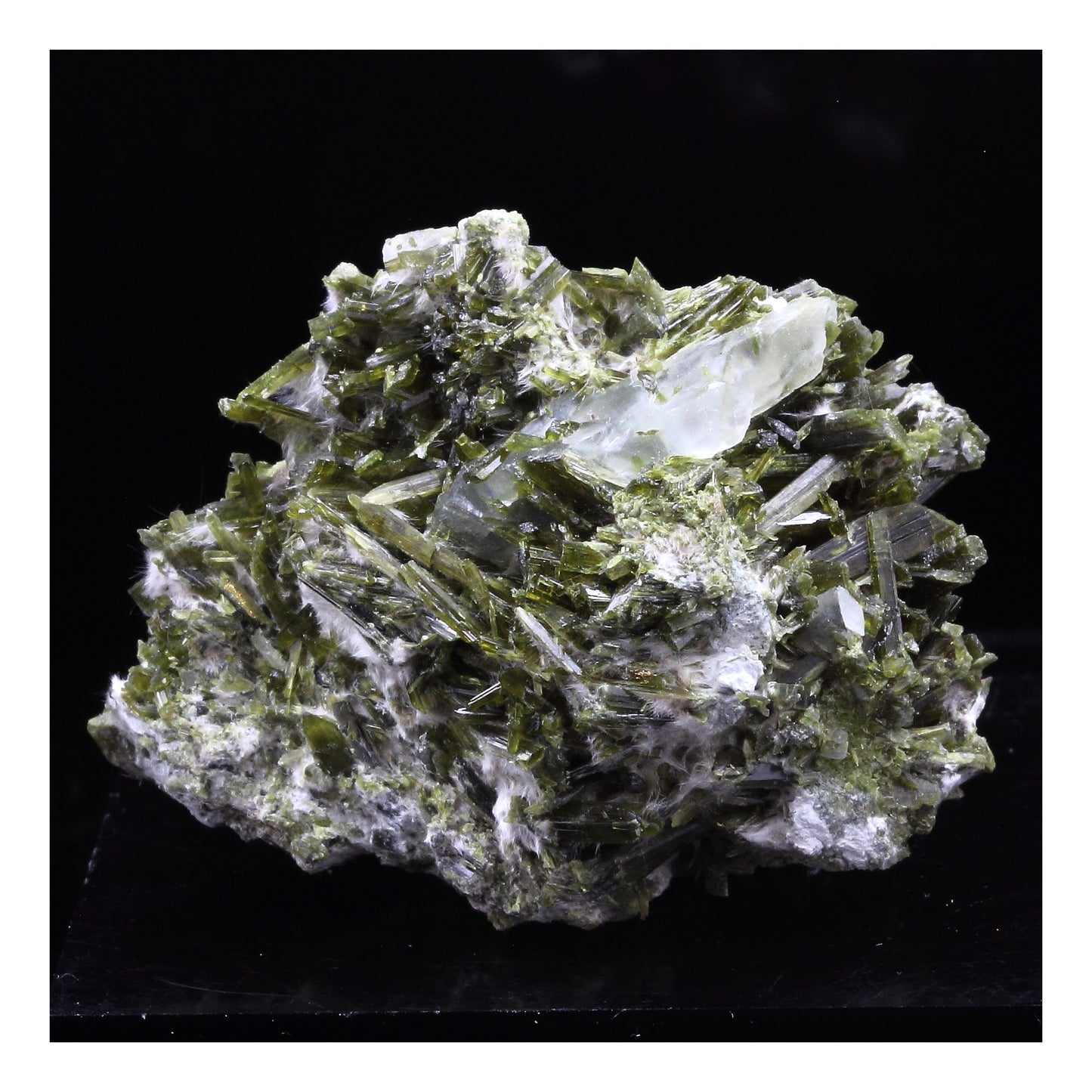 Quartz, Epidote, Byssolite. 213.5 carats. Chamrousse, Belledonne, Isère, France