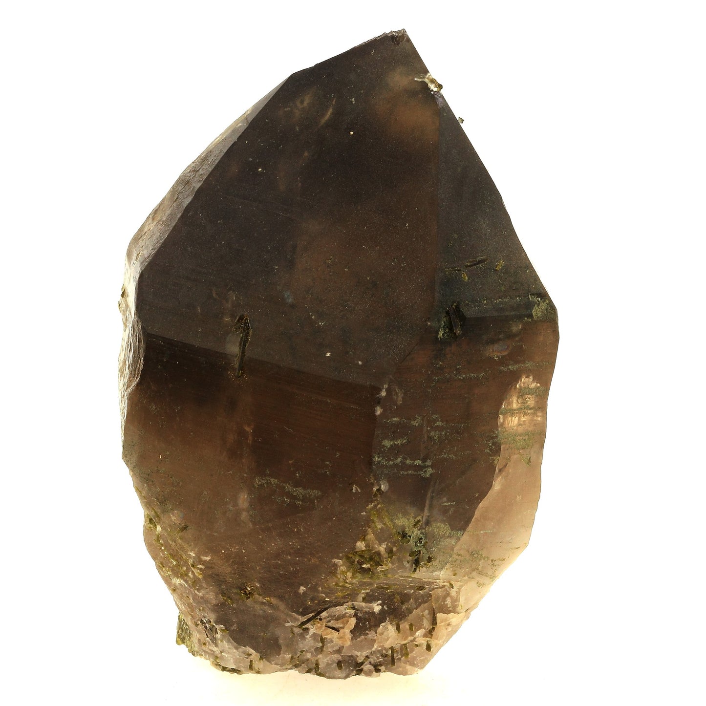 Quartz fumé + Epidote. 2128.0 carats. Massif de la Lauzière, Savoie, France