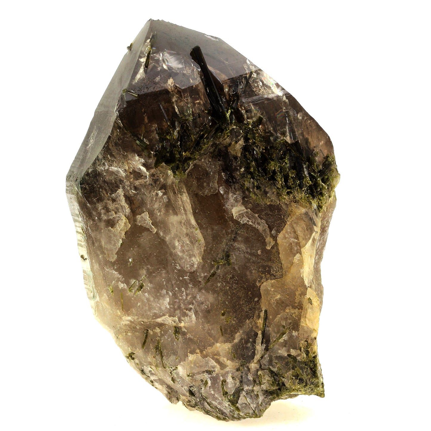 Quartz fumé + Epidote. 2128.0 carats. Massif de la Lauzière, Savoie, France