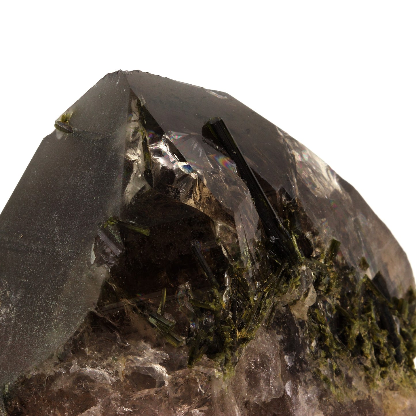 Quartz fumé + Epidote. 2128.0 carats. Massif de la Lauzière, Savoie, France