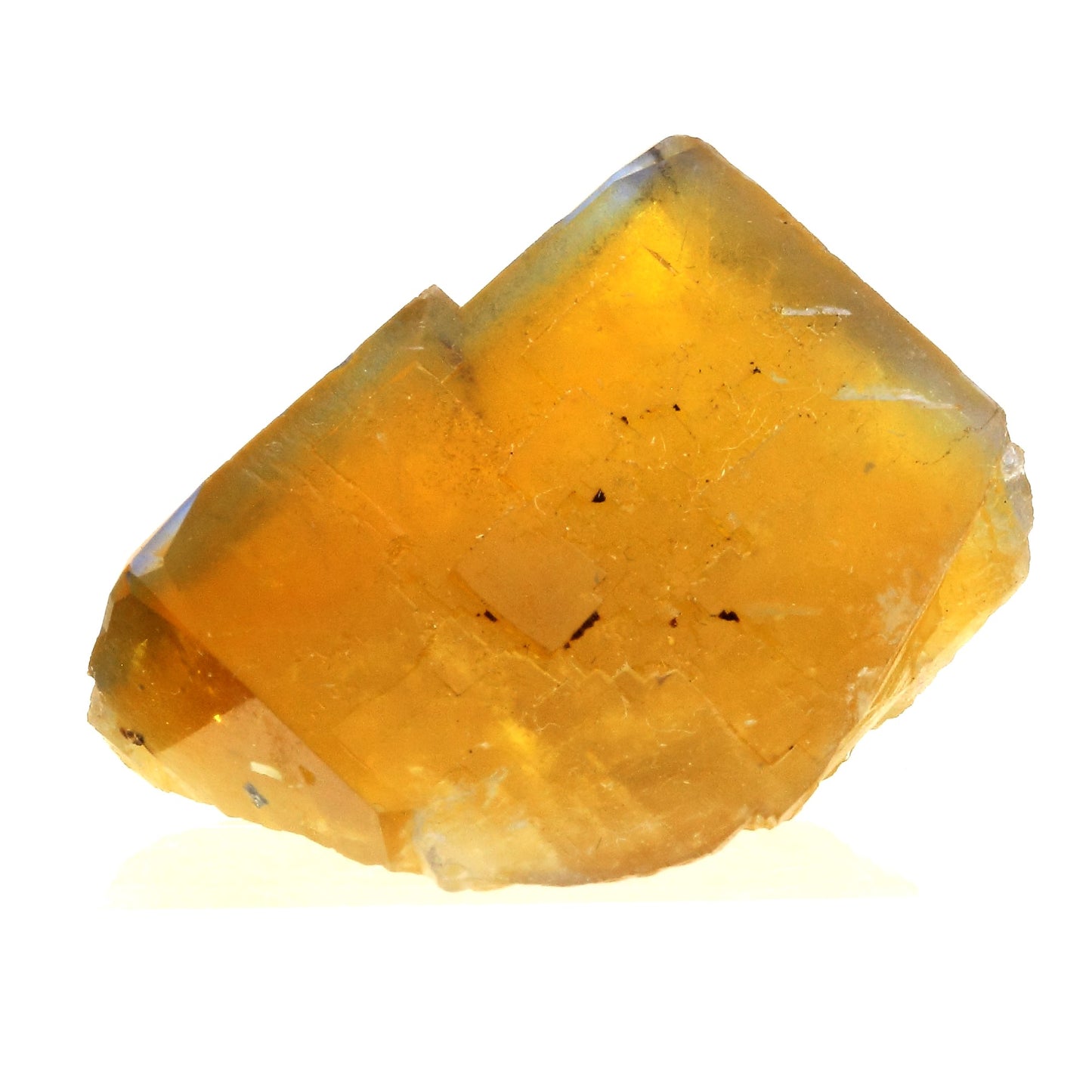 Fluorite. 129.0 carats. Valzergues, Aveyron, Occitanie, France