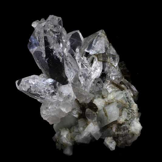 Quartz à Ame + Adulaire + Epidote en provenance du Glacier de Fiesch, Valais, Suisse