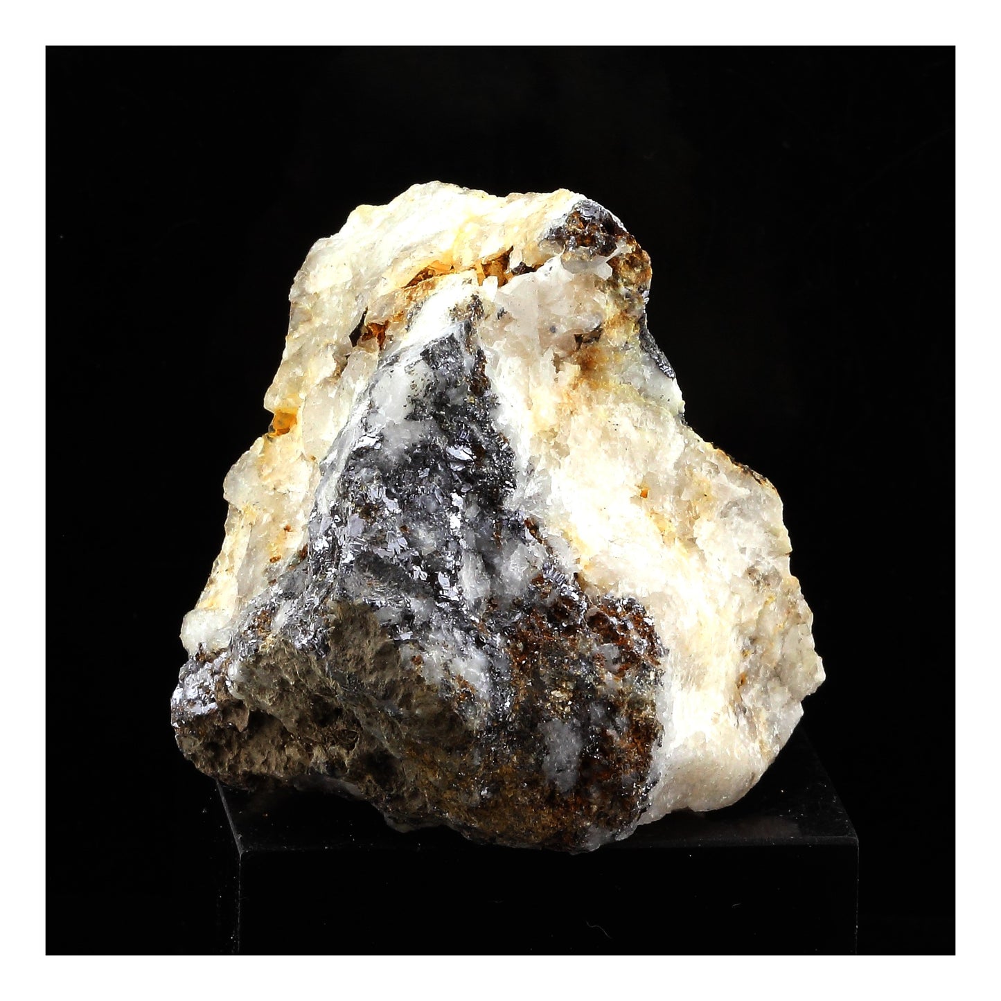 Galène argentifère + Quartz. 406.0 carats. Oulles, Oisans, France
