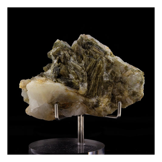 Epidote + Calcite. 203.45 carats. Costabonne Mine, Pyrénées Orientales, France