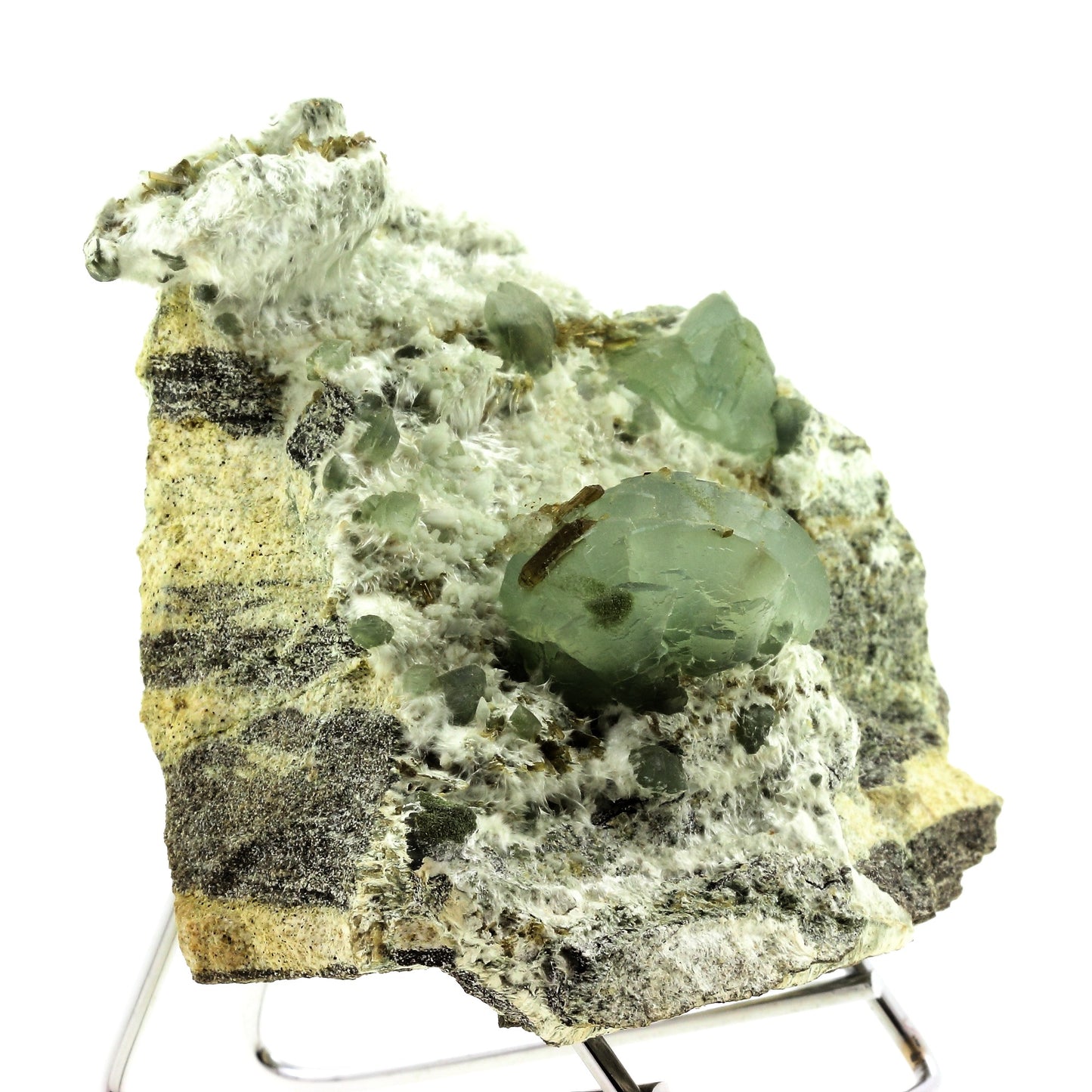 Prehnite + Epidote. 2231.0 carats. La Combe de la Selle, St Christophe-en-Oisans, France