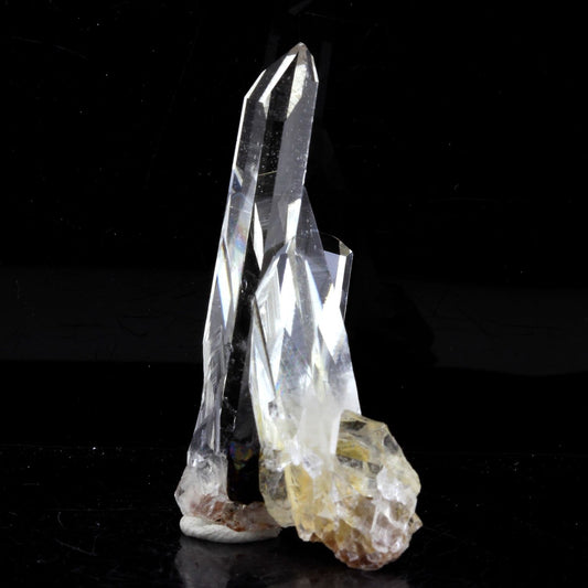 Quartz biterminé + Chalcopyrite. 58.0 carats. La Gardette Mine, Bourg d'Oisans, Isère, France