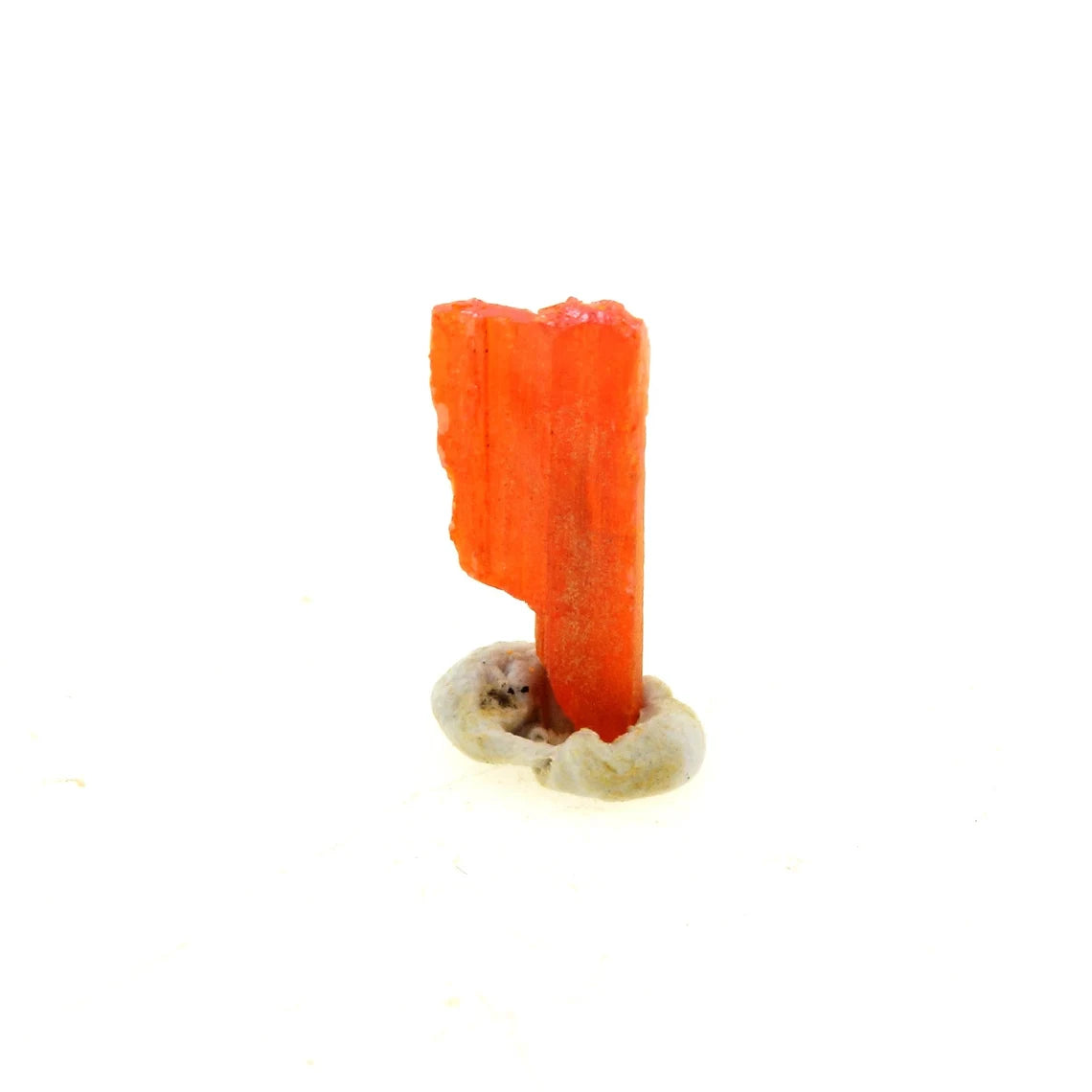 Crocoite. 0.77 carats. Adelaide Mine, Tasmania, Australie